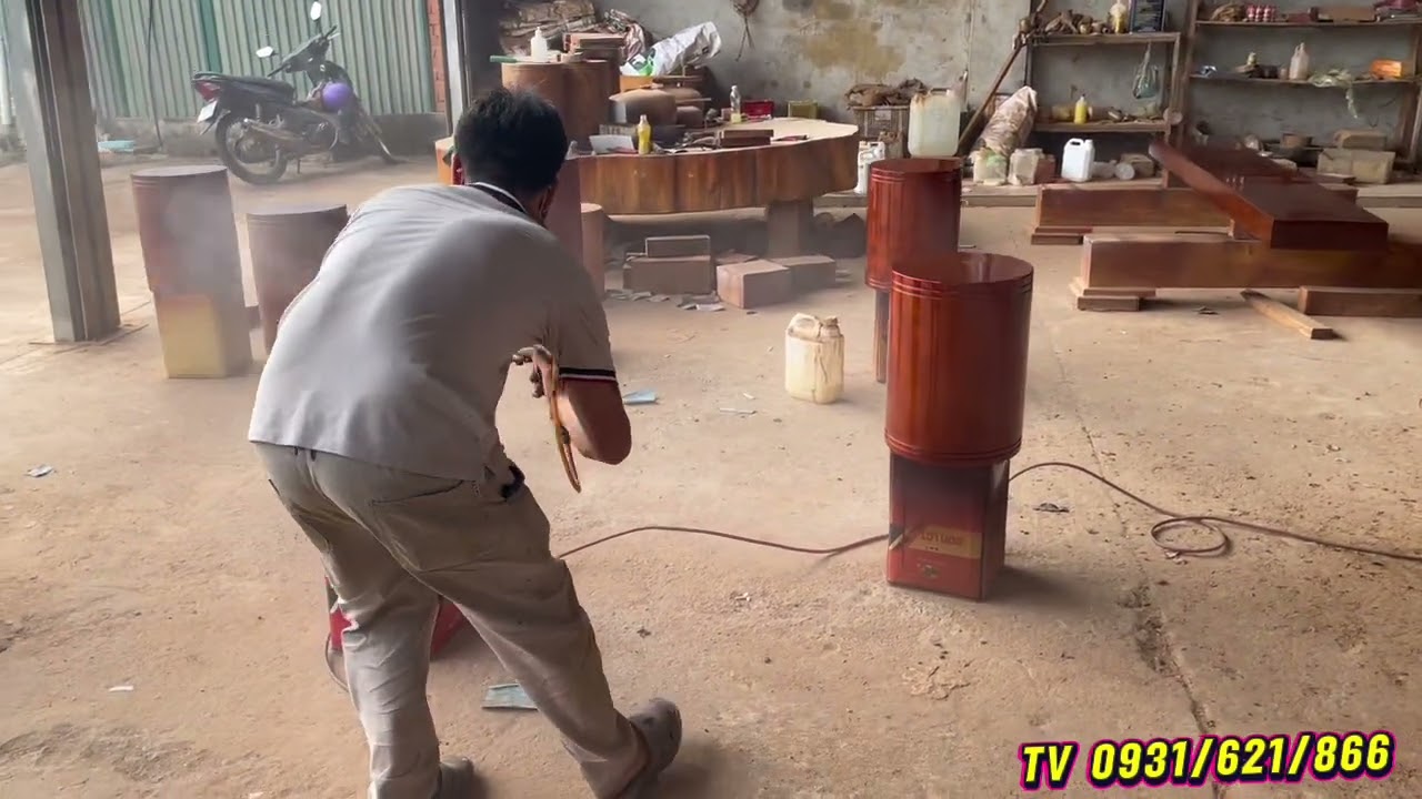 Riwiu lại quá trình phủ bóng bê u cho bộ k3 và bàn tròn đã chốt về #binhphuoc #Điệp đaklak 