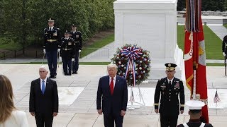Trump commemorates Memorial Day at Arlington National Cemetery, Fort
