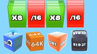 Jelly Run 2048 Mode Cubes Run Infinity Mode Diamond Mode Gameplay | Sco 512B • 64K • 128T • 8192F