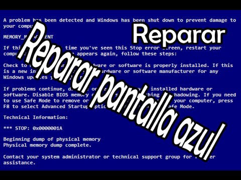 Reparar pantalla azul | Memory management | 2022