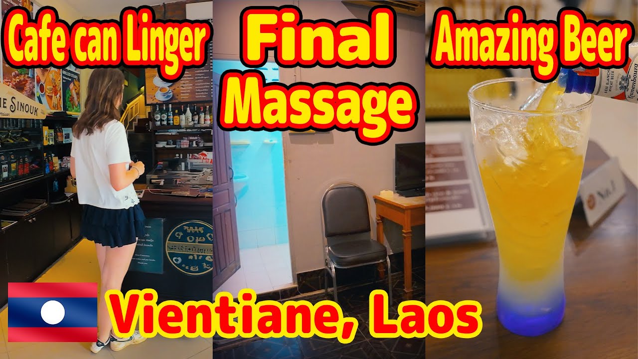 Last massage in Vientiane😢 Chatted the taxi driver who knowledgeable about Japanese videos.