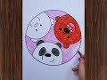 تعليم الرسم والتلوين للأطفال كيف ترسم الدببة الثلاثة How To Draw The Three Bears 