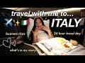 travel with me to italy ✈️✨🇮🇹 24 hour travel day, business class, &amp; what's in my carry-on bag! Mp3 Song