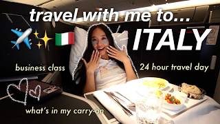 Download Lagu travel with me to italy ✈️✨🇮🇹 24 hour travel day, business class, \u0026 what's in my carry-on bag! MP3