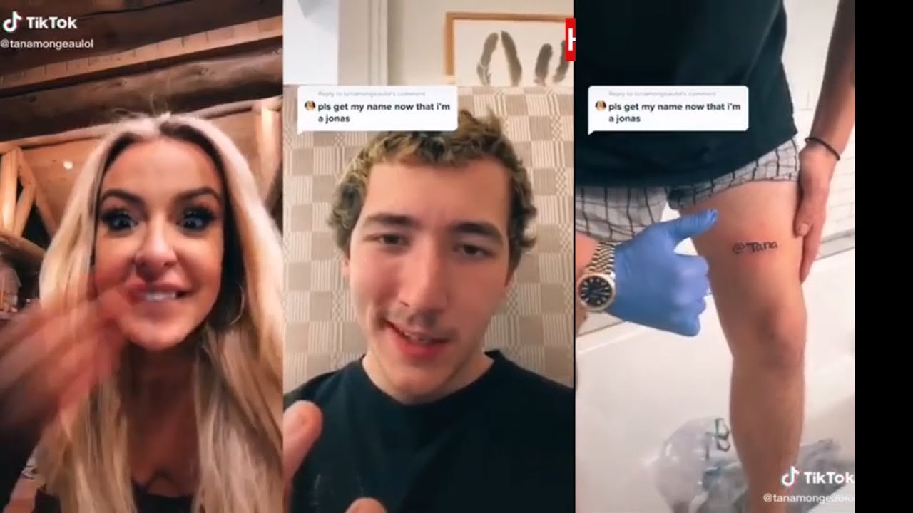 Frankie Jonas Got Tana Mongeau's Name Tattooed on His Leg In A Viral