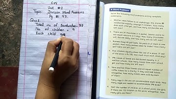 Lecture no 40 | page no 97 | chp no 2 | Division Word Problems |New Countdown book 3 Revised edition