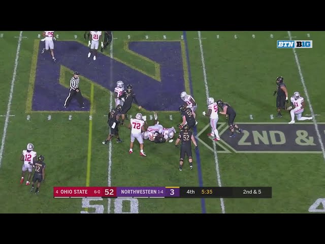 Northwestern OL vs Ohio State 2019