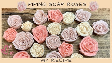 Soap Frosting Recipe - My First Time Piping Roses 🌸 STRESSFUL 😅 #pretty #roses #soapart
