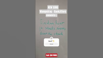 Thumbnail of FIRE?! 🔥🔥 WANGEDRAG – Bankzitters #handwriting #viral #lyrics #dutch #bankzitters  #newsong