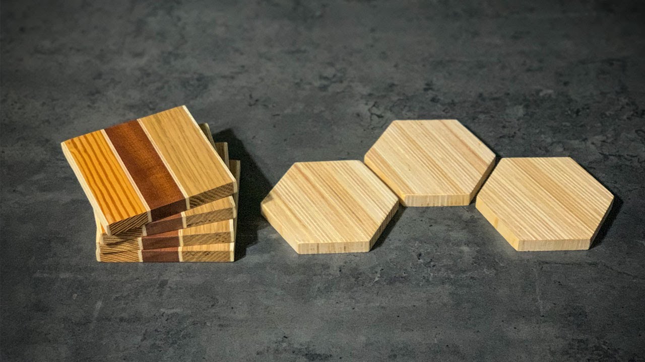 DIY Wooden Chevron Coasters - Handmade with Ashley
