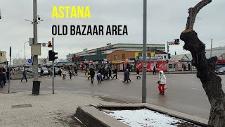 Ualikhanov street, Astana, Kazakhstan. March 2024. Walking tour