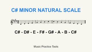 C# natural minor scale (60 BPM) | Up & Down A Natural Minor Scale 60 Bpm Up Down
