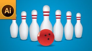 Tutorial | How to Make Bowling Pins and Ball in Illustrator