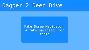 Dagger 2 Deep Dive (51/55) - Fake ScreenNavigator: A fake navigator for tests