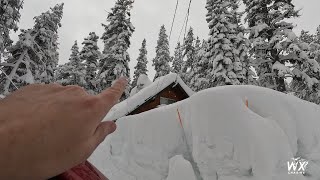 California Buried in Record Snow after Winter Storms - Driving Through a Snow Maze - 2023 - 4k