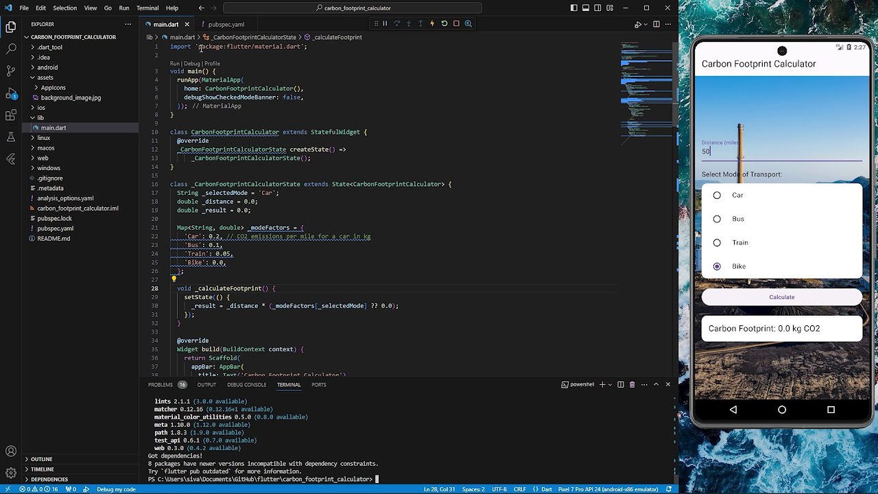 Building a Cross-Platform Carbon Footprint Calculator with Flutter | Flutter Tutorial for Beginners
