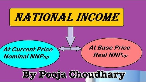 Real and Nominal National Income[By Pooja choudhary ]