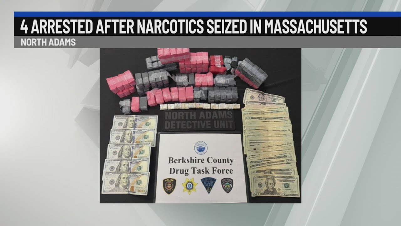 4 arrested after narcotics seized in Massachusetts - YouTube