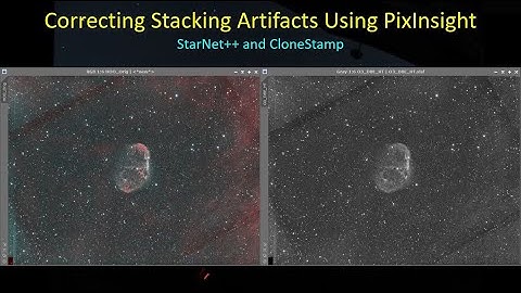 Removing Stacking Artifacts from Images Using Starnet++ and CloneStamp Processes in PixInsight