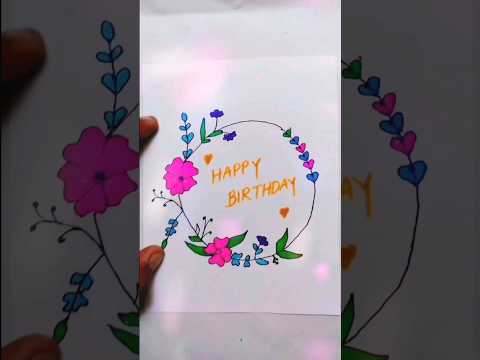 How to draw Happy birthday drawing | Happy birthday drawing kasa bnya #ytshorts #drawing