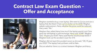 Contract Law Exam Question – Offer and acceptance by The Law Teacher 7,482 views 1 year ago 14 minutes, 4 seconds