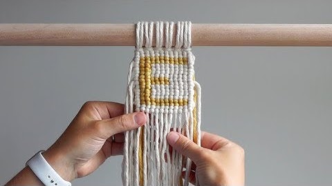 MACRAME SHAPES SERIES - Coloured Macrame Letters Using Vertical Double Half Hitch Knots!