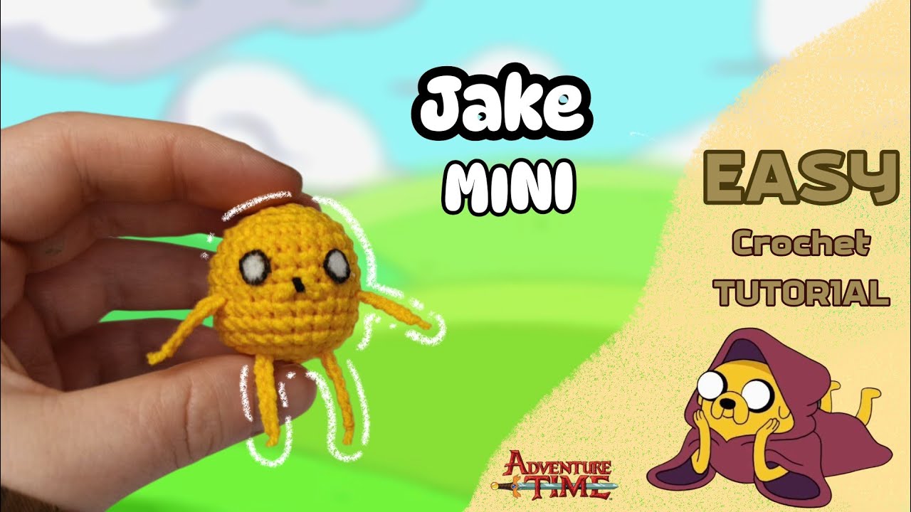 Crochet Mini Jake Keychain | Amigurumi Tutorial #amigurumi #adveturetime #finnandjake #tutorial 