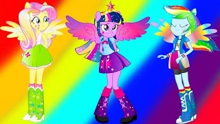 My Little Pony Equestria Girls Mane 6 Transforms Rainbow Power - MLP Coloring Book For Kids