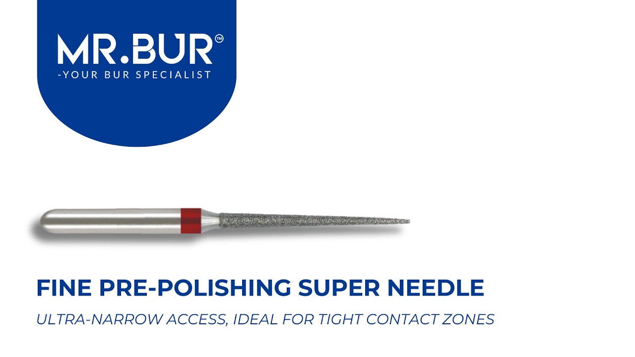 ISO F859L Super Needle Fine Pre-Polishing Diamond Bur FG | MR.BUR
