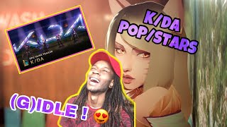 K/DA - POP/STARS (G)l-DLE (ft. Madison Beer, Jaira Burns) MV - League of Legends (REACTION)