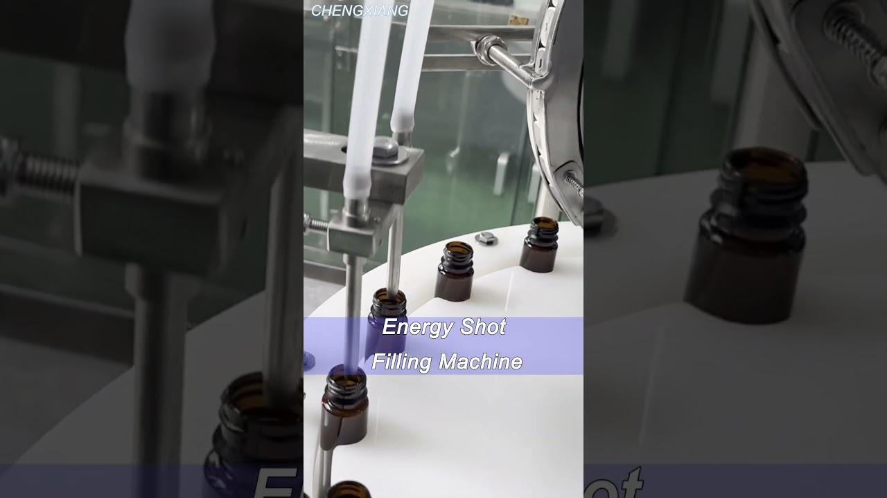 Energy Shot Filling Machine/15ml 30ml 60ml Energy Drinks Filling Capping Machine Video