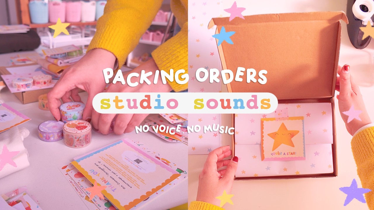 Real time packing orders ASMR / No voice, no music work with me small business edition