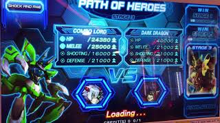 Hero of robots Galaxy Epoch Path of heroes Combo Lord Vs. Dark Dragon and Wolf Tyrant