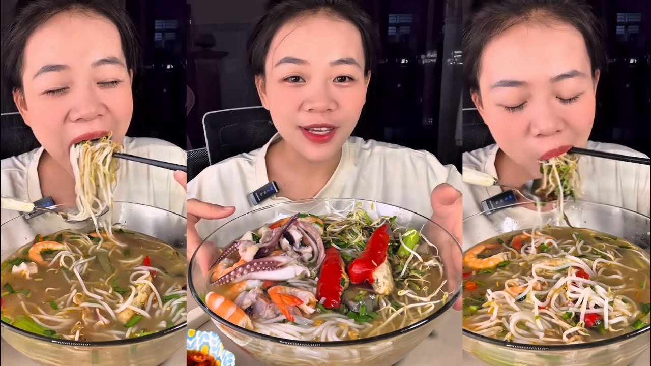 Nay đói thèm tô bún mắm siêu to #mukbang 