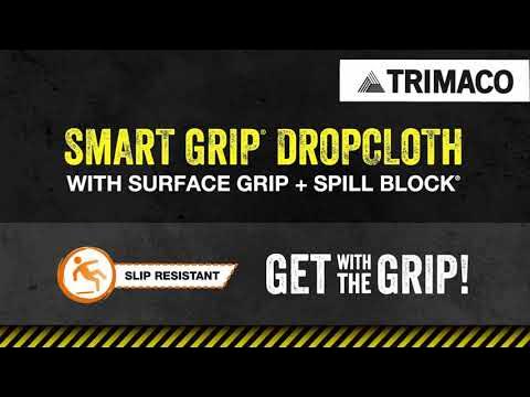 Trimaco Smart Grip® Dropcloth - Get with the Grip! Slip Resistant  Protection. 