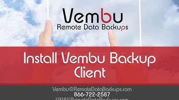 Install Vembu Backup Client