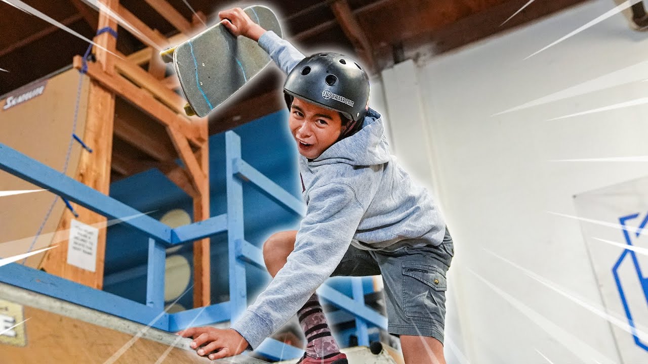 Джей Ди осваивает 5 самых странных трюков на мини-рампе