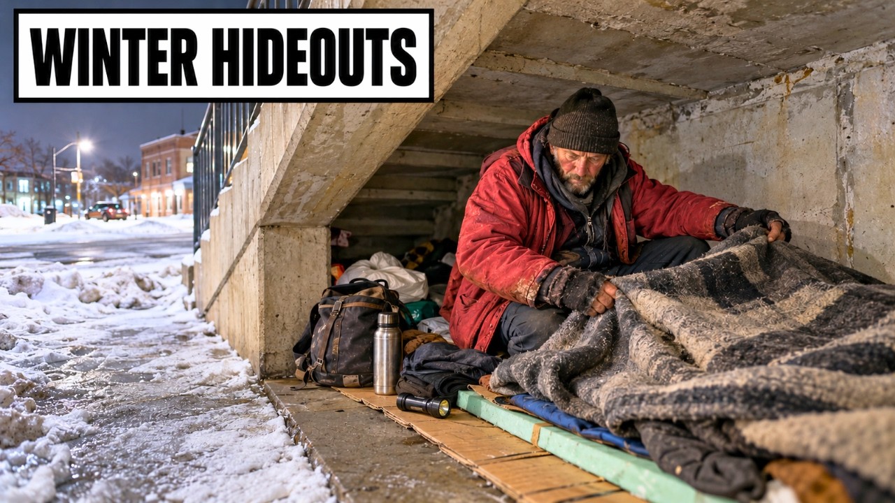 15 Secret Places HOMELESS People Sleep to Survive −30° Nights - YouTube