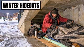 15 Secret Places HOMELESS People Sleep to Survive −30° Nights