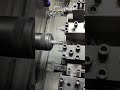 Close-up view of the entire automatic cycle processing of aluminum parts by CNC lathe! #CNCmachining