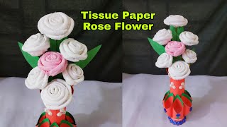 New Design Tissue Paper Rose Flower / Beautiful Room Decor ideas / Easy Tissue Paper Rose