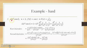 Laplace Transform: Multiplication by n-th power of t (derivative property)