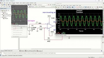 007: non-inverting amplifier circuit design and simulation in Multisim