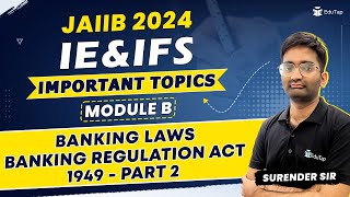 JAIIB IE & IFS Questions | Indian Economy & Indian Financial System | JAIIB 2024 Online Classes