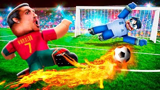 Becoming RONALDO in SUPER LEAGUE SOCCER in ROBLOX