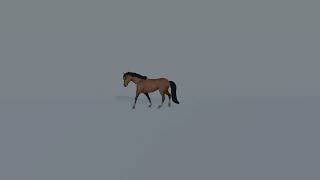 3D Model for an Animated Brown Horse