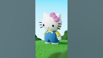 3D modeling Hello Kitty, comment what I should model next #blender #3Dart #3Dmodel #hellokitty #3D