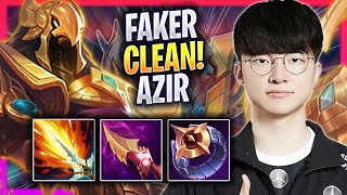 FAKER IS SUPER CLEAN WITH AZIR!  T1 Faker Plays Azir MID vs Ryze! | Season 2024