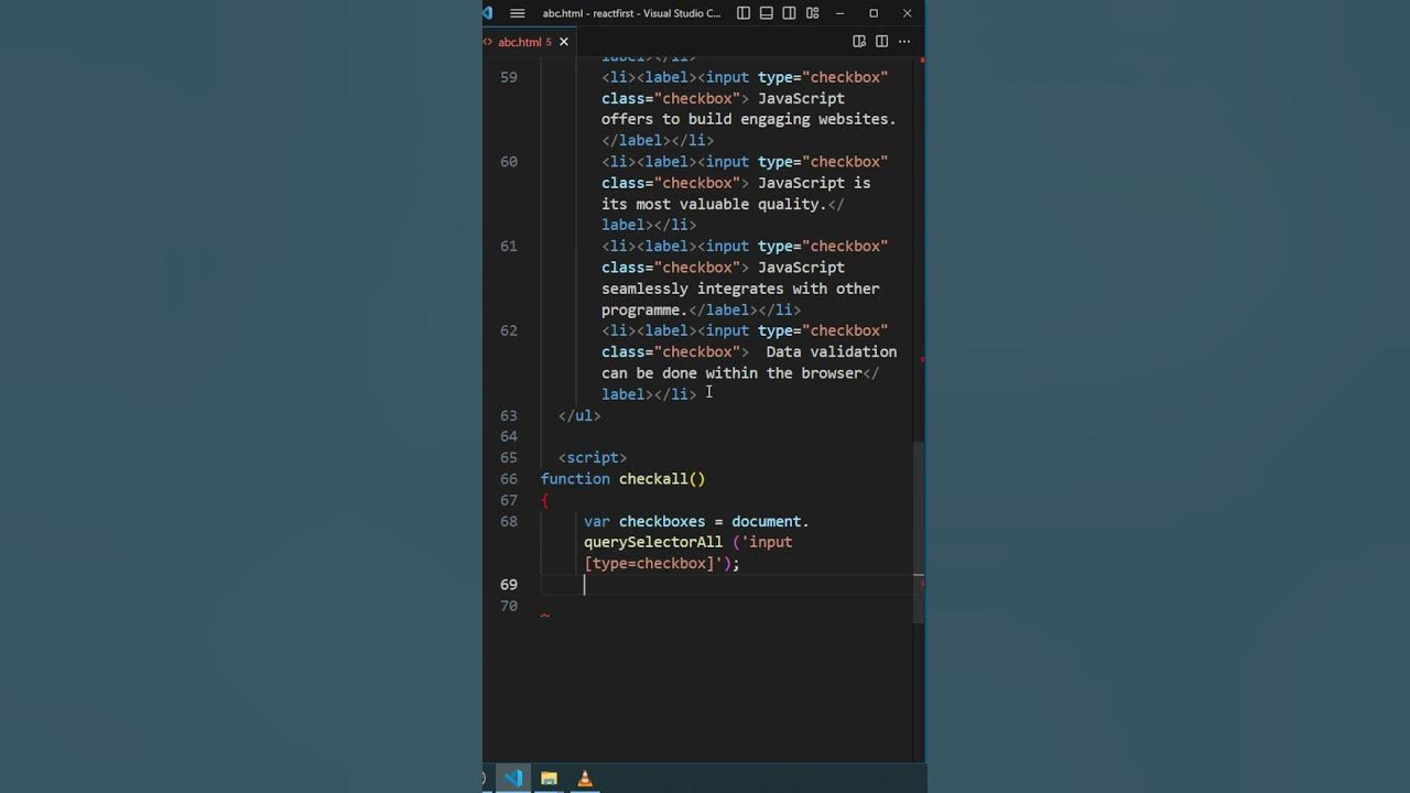 Check / Uncheck All Checkbox Using JavaScript | #html #css #javascript ...