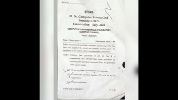 COMPUTER FUNDAMENTAL||MSc 2nd Sem Mdu 2021